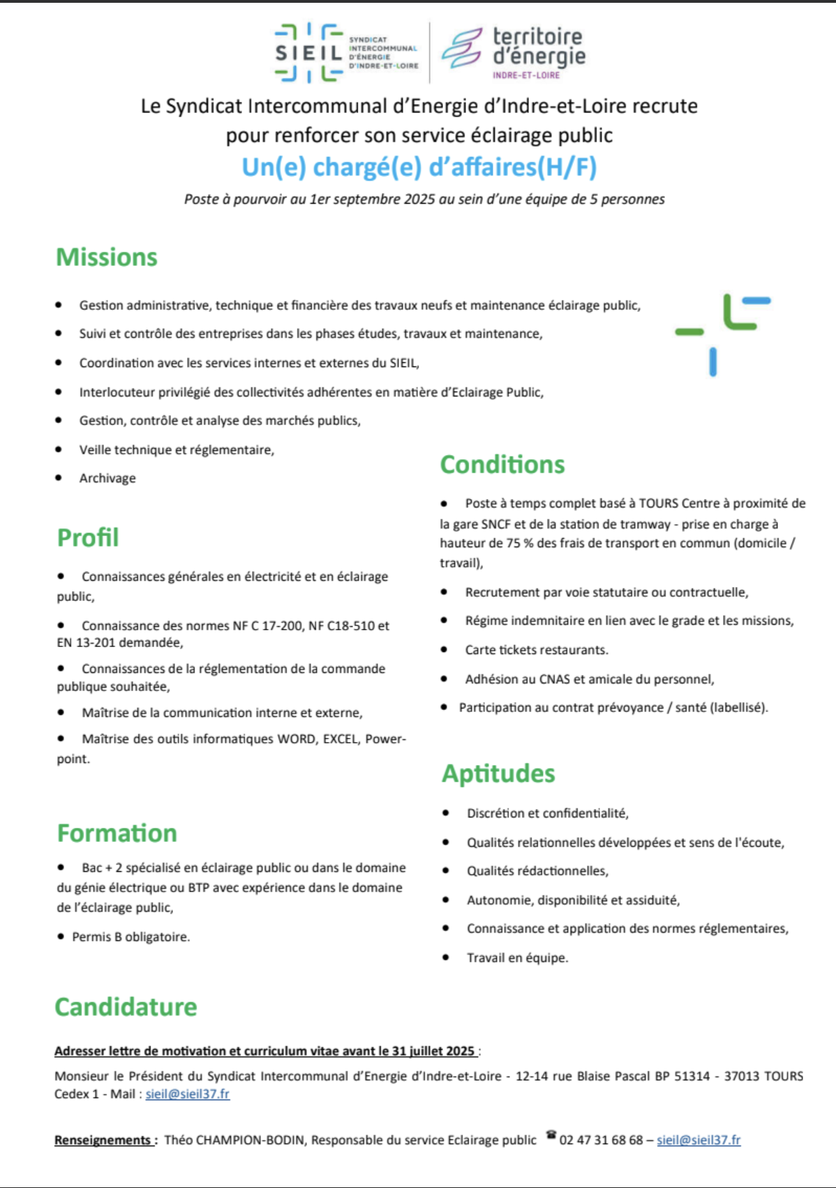 Offre d'emploi Un(e) chargé(e) d’affaires(H/F)